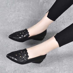 Hollow Embroidered Loafers
