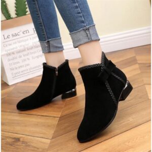 Mid-Heel Pointed Martin Boots