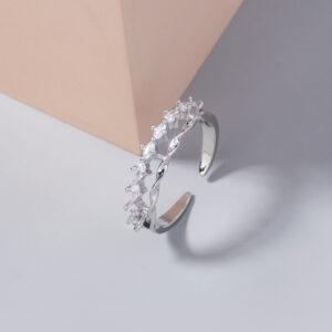 Water Drop Zircon Brass Ring